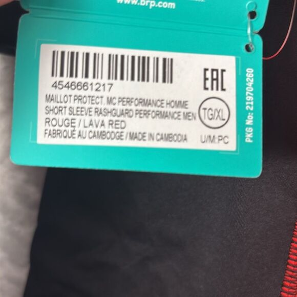 NWT New Seadoo BRP Mens Black Short Sleeve Rash Guard Shirt SPF 50 Size XL - Picture 4 of 12